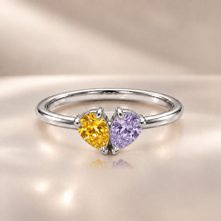 Demi Heart Ring - Silver Finish