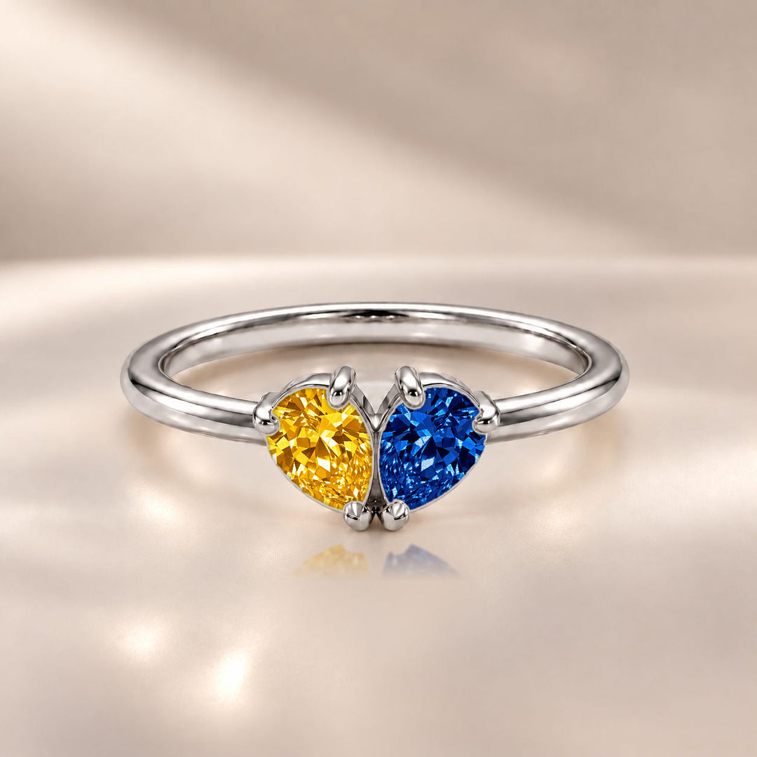 Demi Heart Ring - Silver Finish