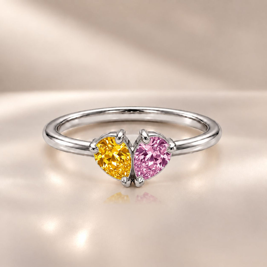 Demi Heart Ring - Silver Finish