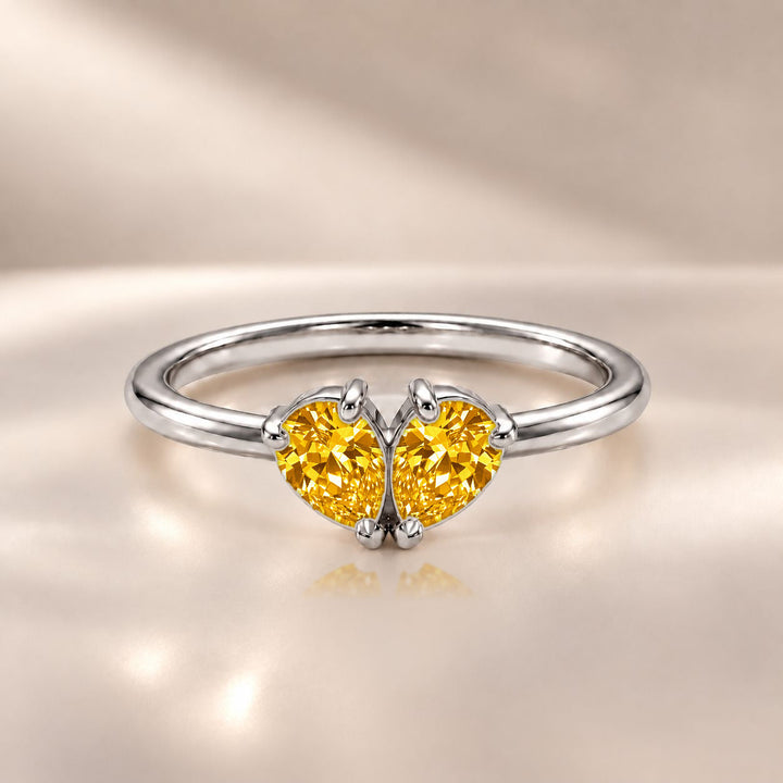 Demi Heart Ring - Silver Finish