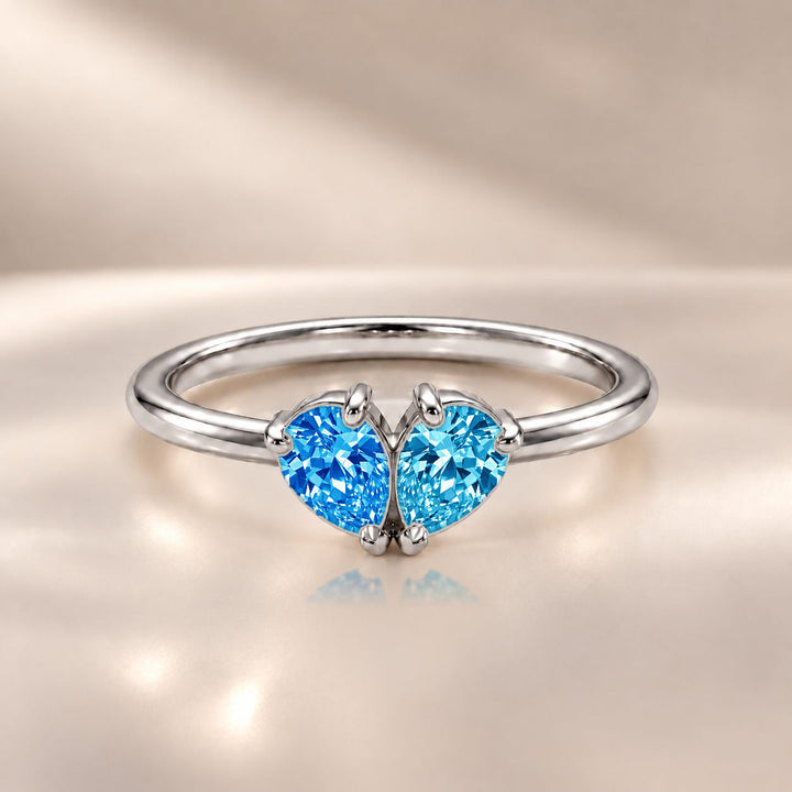 Demi Heart Ring - Silver Finish