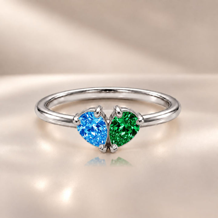 Demi Heart Ring - Silver Finish