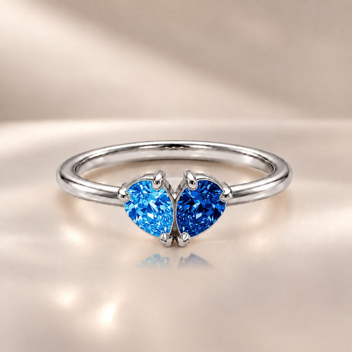 Demi Heart Ring - Silver Finish