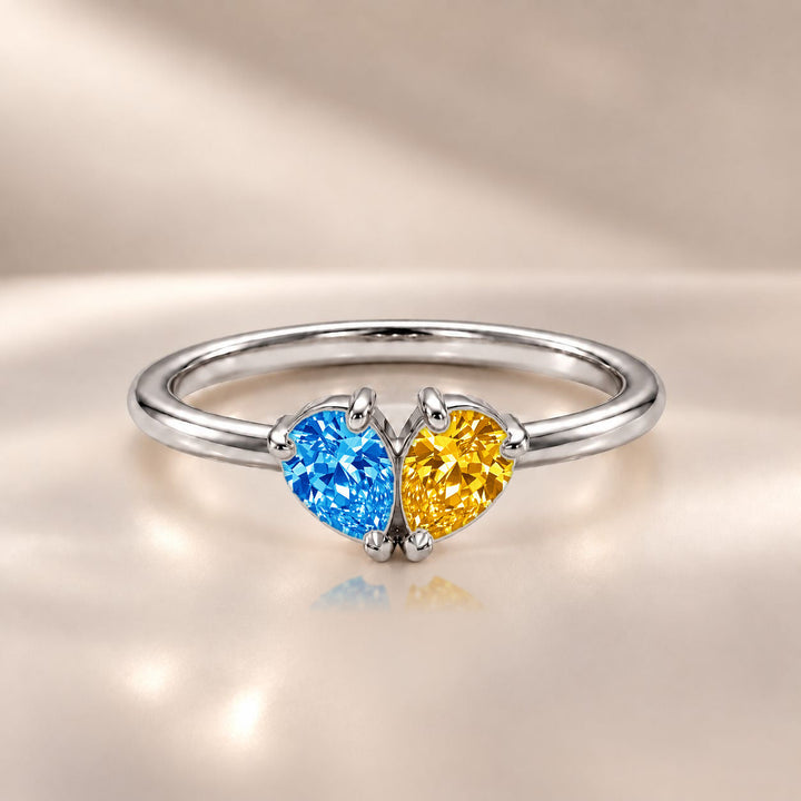 Demi Heart Ring - Silver Finish