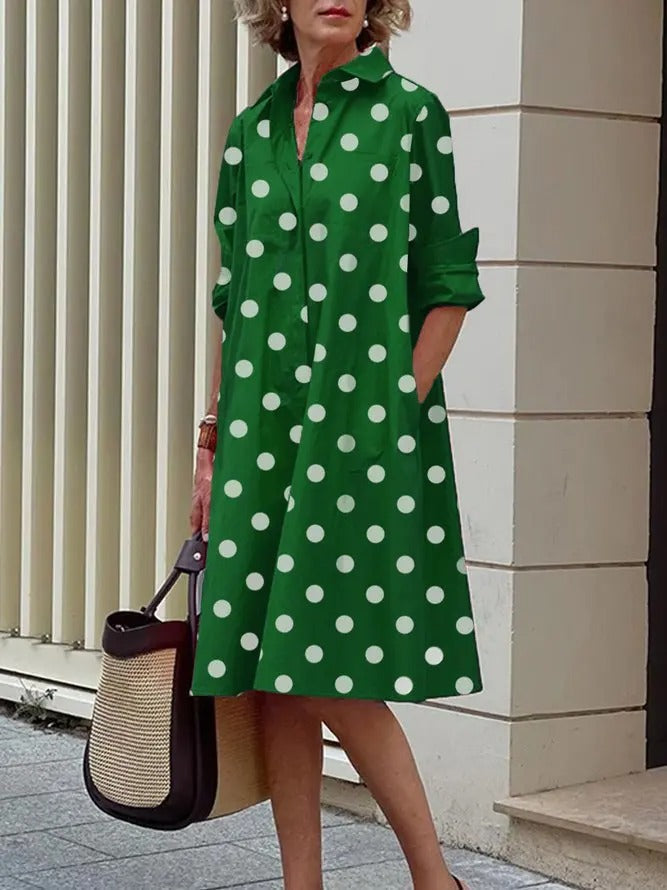 Women’s Button-Down Collared Shirt Dress