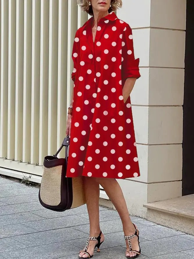 Women’s Button-Down Collared Shirt Dress